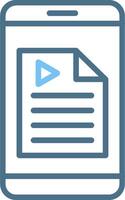 Script Line Two Colour Icon Design vector
