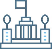 Slavin Memorial Bratislava Line Two Colour Icon Design vector