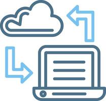 Data Transfer Line Two Colour Icon Design vector