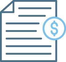 File Line Two Colour Icon Design vector