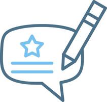 Feedback Line Two Colour Icon Design vector