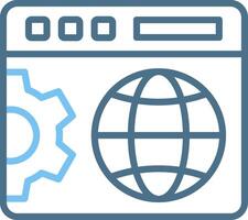 Web optimization Line Two Colour Icon Design vector