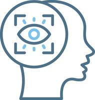 Vision Line Two Colour Icon Design vector