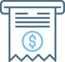 Bill Line Two Colour Icon Design vector