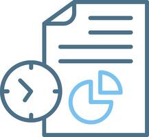 Data analysis Line Two Colour Icon Design vector