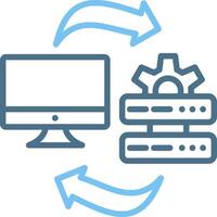 Data Transfer Line Two Colour Icon Design vector