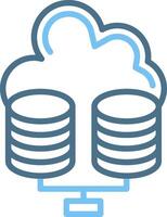 Database Line Two Colour Icon Design vector