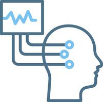 Eeg Line Two Colour Icon Design vector
