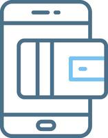 Payment Method Line Two Colour Icon Design vector