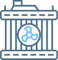 Radiator Line Two Colour Icon Design vector