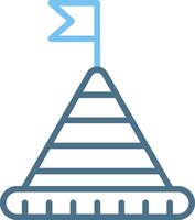 Traffic Cone Line Two Colour Icon Design vector