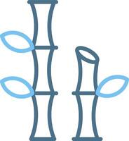 Bamboo Line Two Colour Icon Design vector