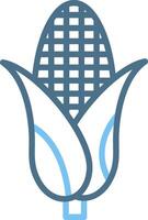 Corn Line Two Colour Icon Design vector