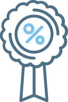 Discount Line Two Colour Icon Design vector