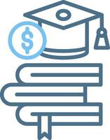 Education Line Two Colour Icon Design vector