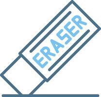 Eraser Line Two Colour Icon Design vector