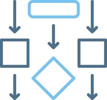 Flow Line Two Colour Icon Design vector