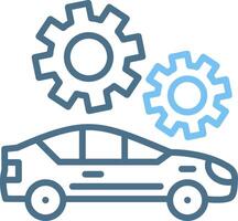 Gears Line Two Colour Icon Design vector