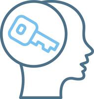 Key Line Two Colour Icon Design vector