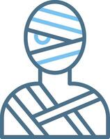 Mummy Line Two Colour Icon Design vector