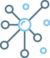 Node Line Two Colour Icon Design vector