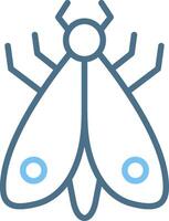 Moth Line Two Colour Icon Design vector