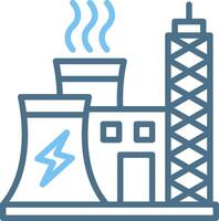 Power Industry Line Two Colour Icon Design vector