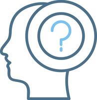Question Line Two Colour Icon Design vector