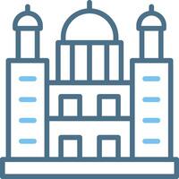 Saint Paul Cathedral Line Two Colour Icon Design vector