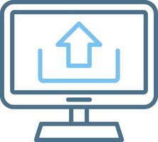 Upload Line Two Colour Icon Design vector