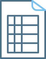 Excel Line Two Colour Icon Design vector