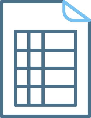 Excel Line Two Colour Icon Design