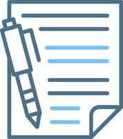 Notes Line Two Colour Icon Design vector