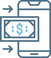 OnLine Two Colour Payment Line Two Colour Icon Design vector