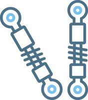 Damper Line Two Colour Icon Design vector
