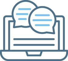 Discussion Line Two Colour Icon Design vector