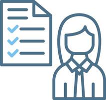 Daily tasks Line Two Colour Icon Design vector