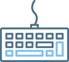 Keyboard Line Two Colour Icon Design vector