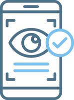 Visibility Line Two Colour Icon Design vector