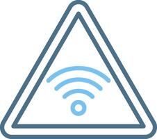 Wifi Line Two Colour Icon Design vector