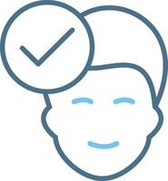 Authentication Line Two Colour Icon Design vector
