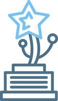 Trophy Line Two Colour Icon Design vector