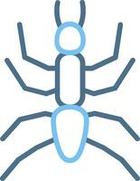 Ant Line Two Colour Icon Design vector