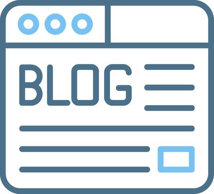 Blog Line Two Colour Icon Design