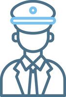 Captain Line Two Colour Icon Design vector