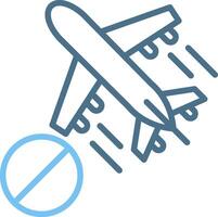 Cancelled Line Two Colour Icon Design vector