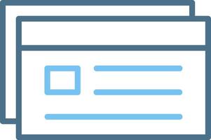 Credit Card Line Two Colour Icon Design vector