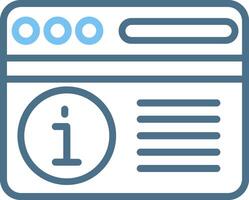 Information Line Two Colour Icon Design vector