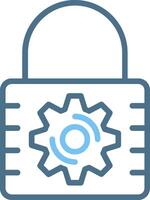 Lockout Line Two Colour Icon Design vector