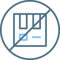 Out Of Stock Line Two Colour Icon Design vector
